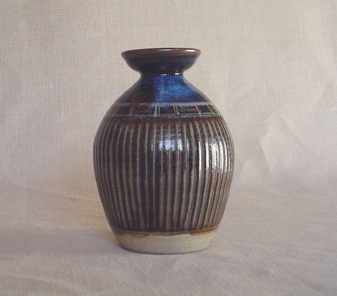 Tall black slip vase 1 - Click Image to Close